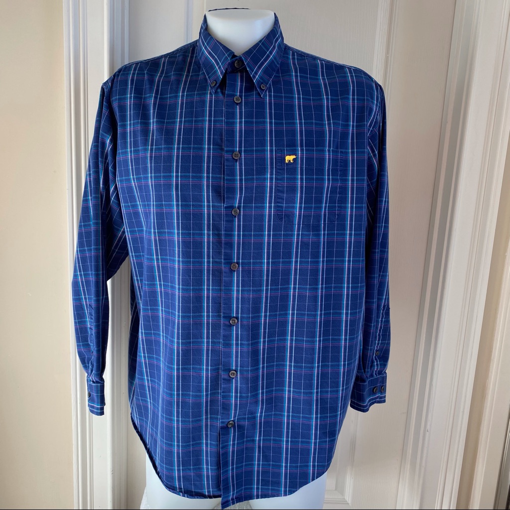 Jack Nicklaus Plaid Button Down Long Sleeve Shirt
